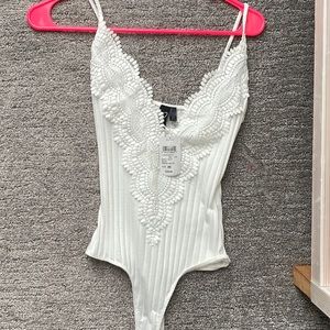 Windsor white lace bodysuit
